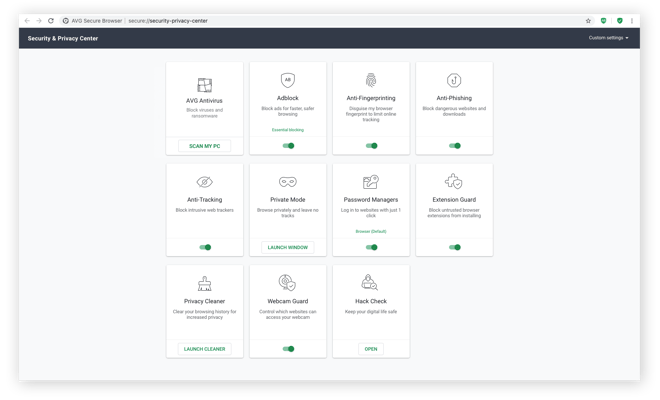 AVG Secure Browser vous aide à éviter les sites frauduleux et assure votre protection sur Internet.