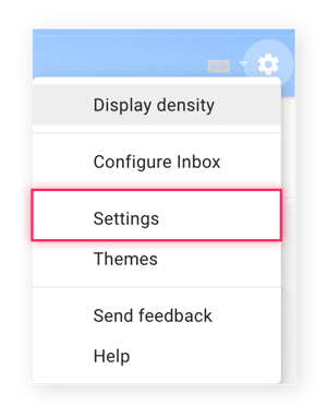Apertura de Configuración en Gmail