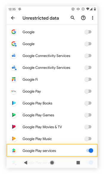 Allowing specifc apps to use unrestricted data despite data saver mode in Android 11