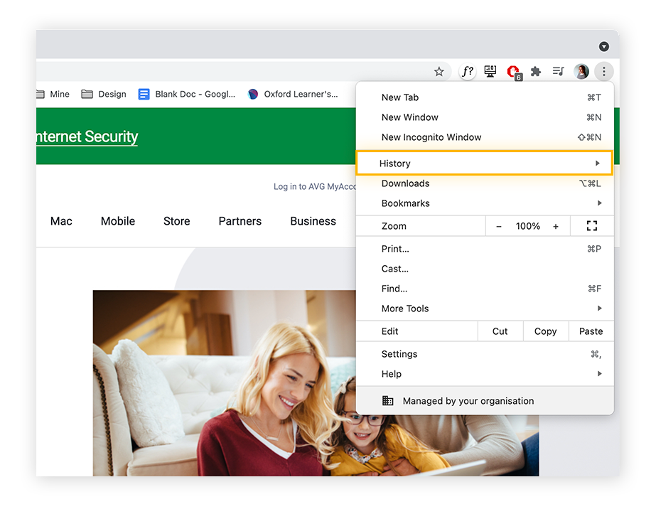 Open up Chrome to start deleting cookies.