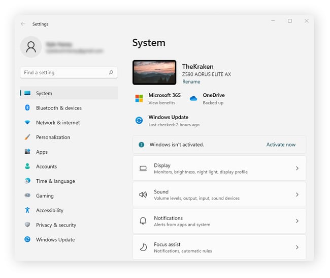Öffnen der Einstellungen unter Windows 11, um auf die Spieleoptionen zuzugreifen.