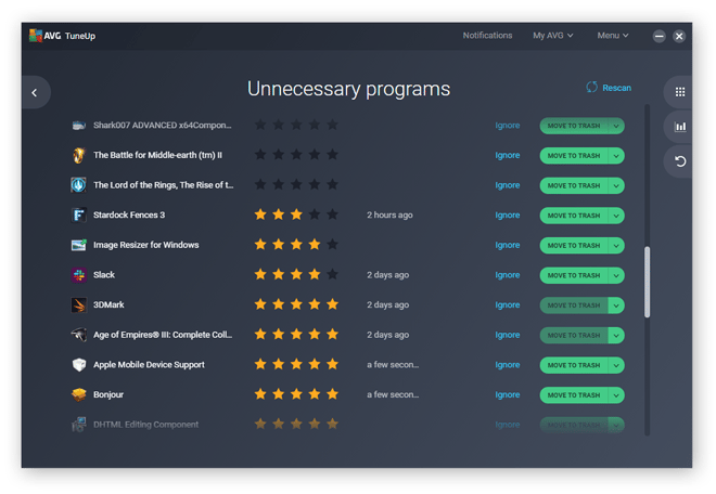 Onnodige programma's identificeren met AVG TuneUp voor Windows