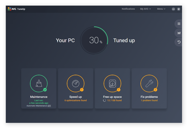AVG TuneUp trägt zur optimalen Funktion Ihrer Windows-Registrierung bei.