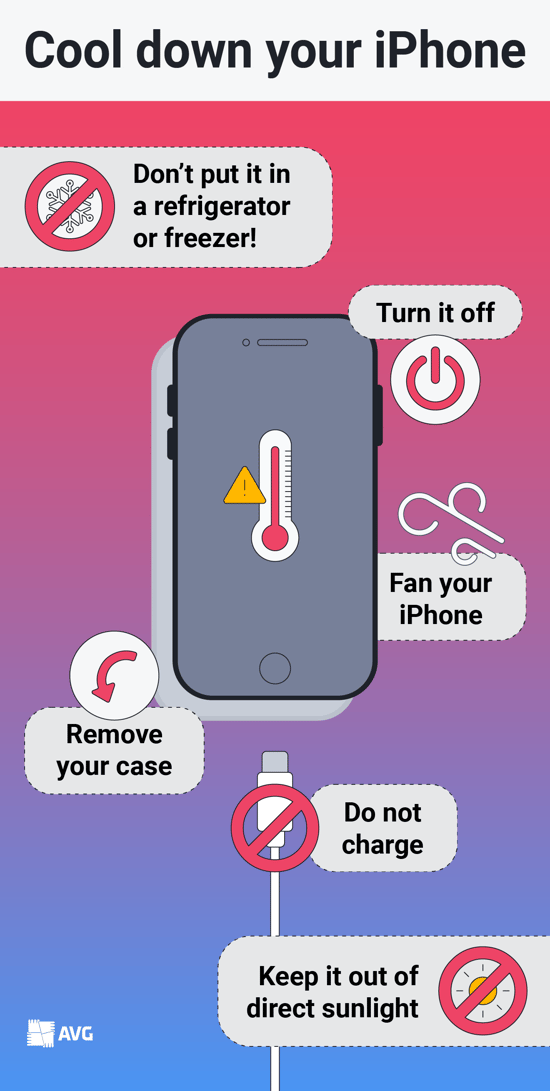 Siga este procedimento para resfriar seu iPhone.