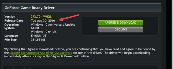 GeForce Driver Window GeForce Driver Window