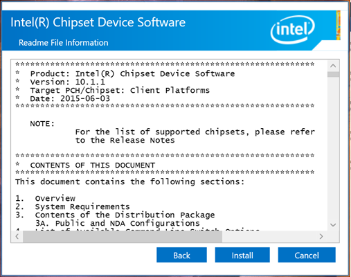 Intel Chipset Device Software