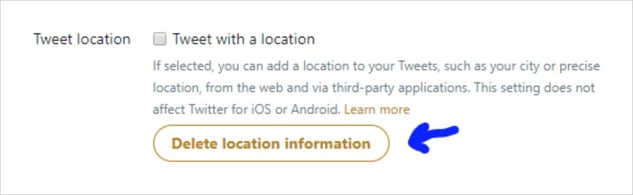 Cómo eliminar la información relacionada con su ubicación de los tweets en Twitter
