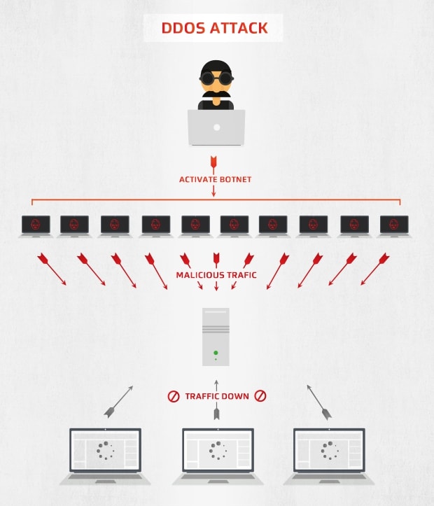 So werden Botnets bei DDOS-Angriffen eingesetzt