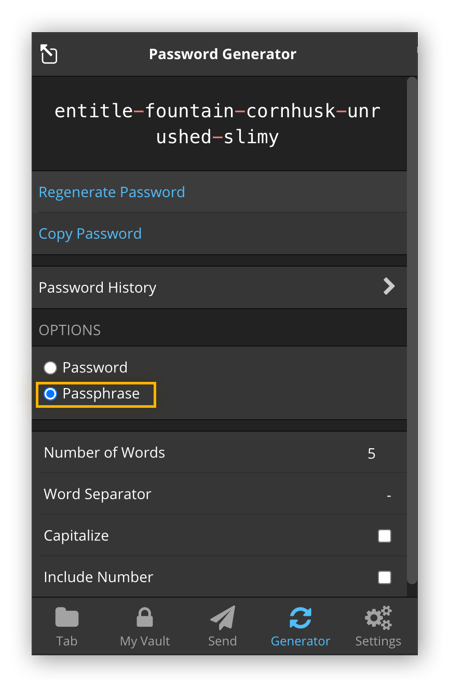 Comment créer une phrase secrète sécurisée avec Bitwarden