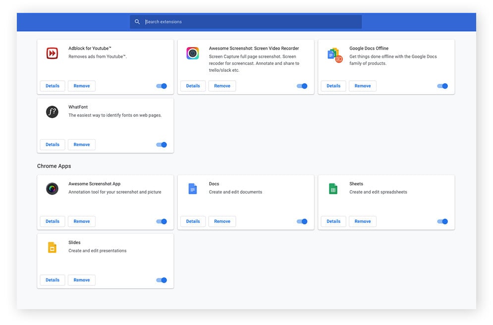 Entfernen potenziell bösartiger Browser-Erweiterungen in Google Chrome auf dem Mac.