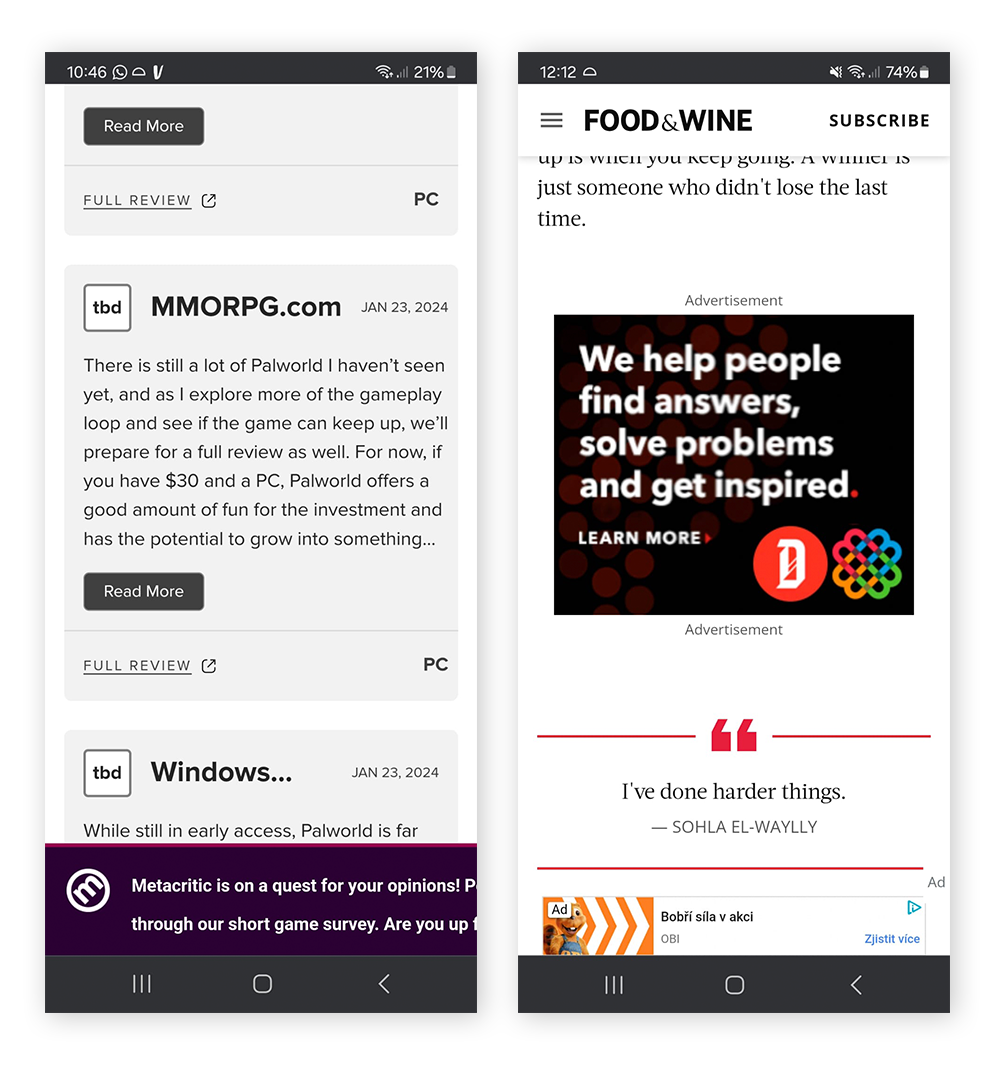 Slide-ins and in-line opt-ins